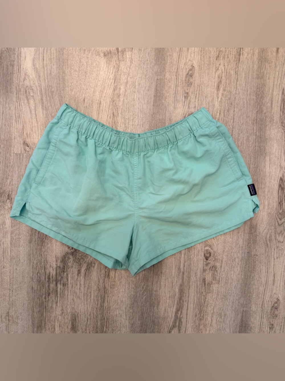 Light Teal Women's Elastic Waist Shorts
